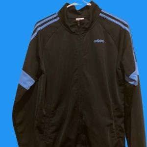 (XL YOUTH) Black/Blue Adidas Track Suit Jacket